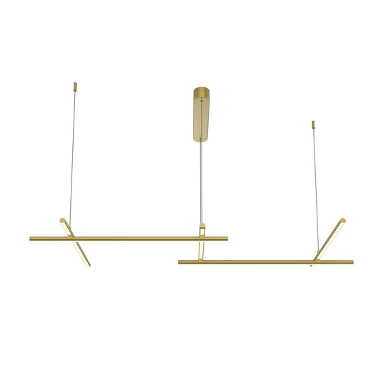 Lustra din Aluminiu Auriu si Silicon Alb H310xL121.4cm Radiance