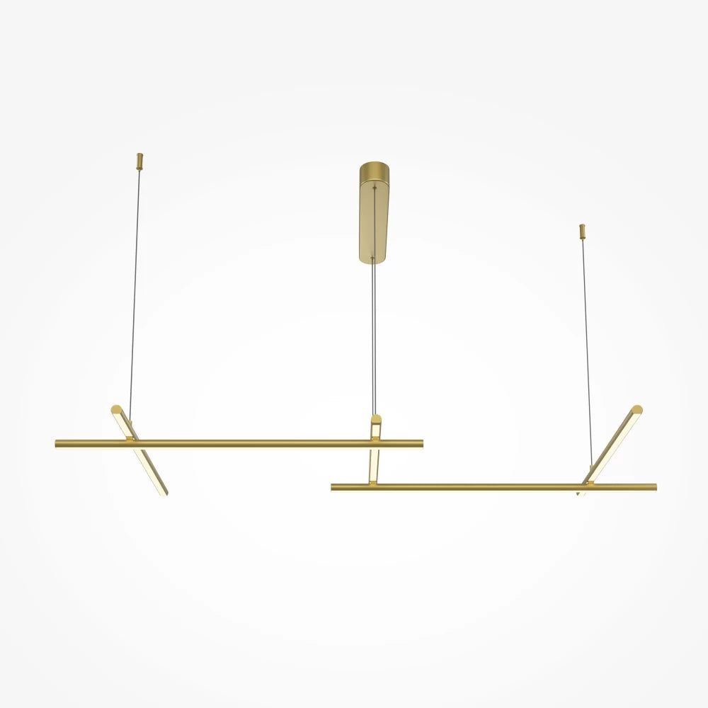 Lustra din Aluminiu Auriu si Silicon Alb H310xL121.4cm Radiance