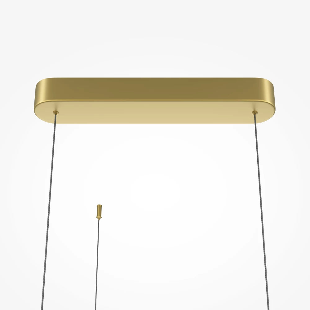 Lustra din Aluminiu Auriu si Silicon Alb H310xL121.4cm Radiance
