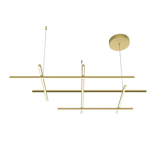 Lustra din Aluminiu Auriu si Silicon Alb H312xL115.6cm Radiance