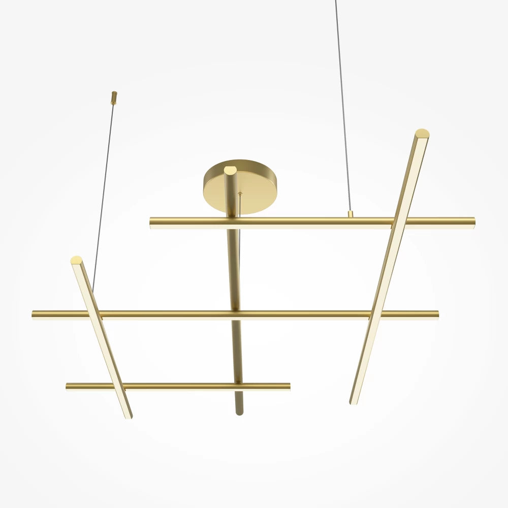 Lustra din Aluminiu Auriu si Silicon Alb H312xL115.6cm Radiance
