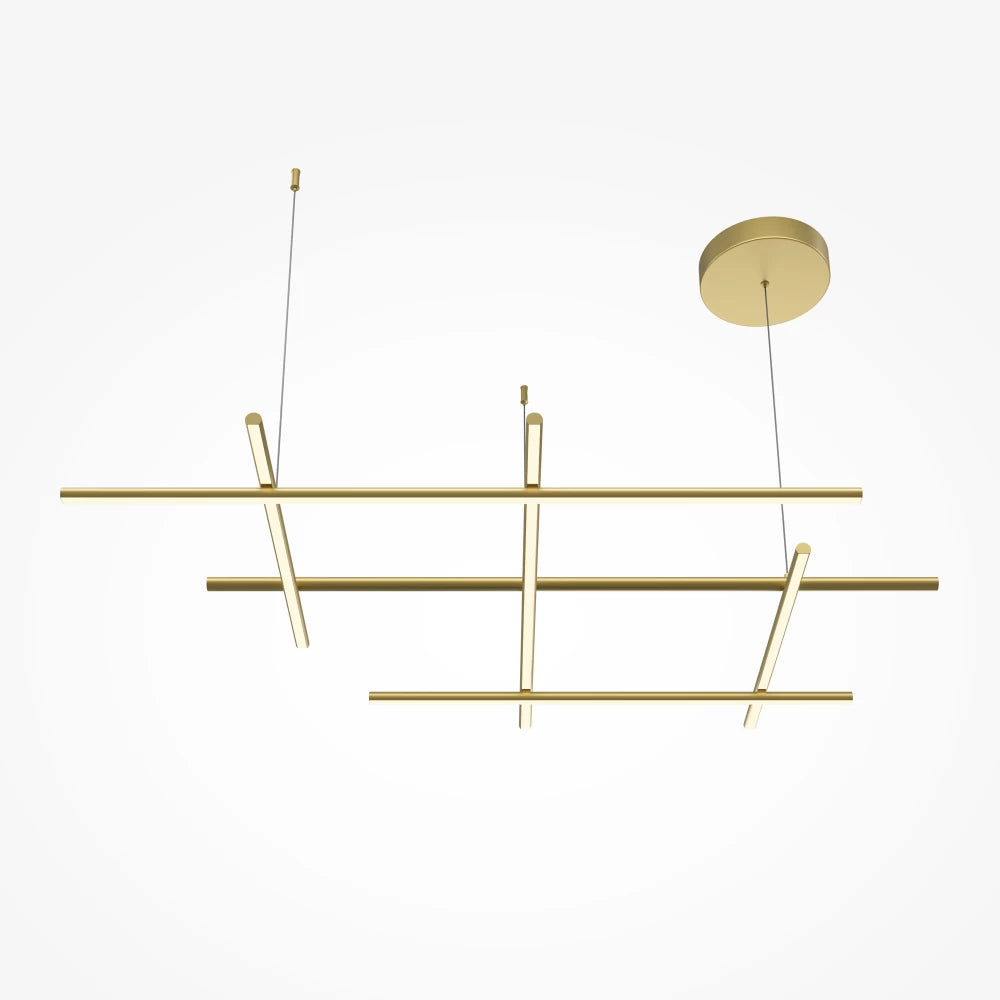 Lustra din Aluminiu Auriu si Silicon Alb H312xL115.6cm Radiance