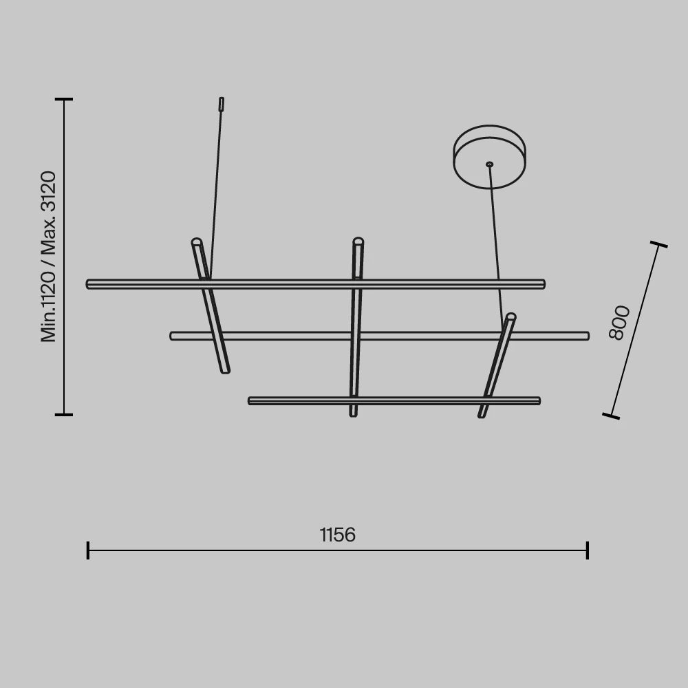 Lustra din Aluminiu Auriu si Silicon Alb H312xL115.6cm Radiance