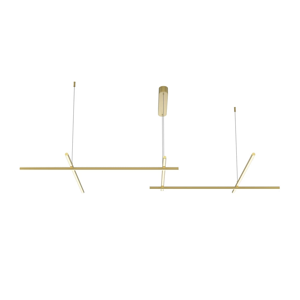 Lustra din Aluminiu Auriu si Silicon Alb H310xL172.4cm Radiance