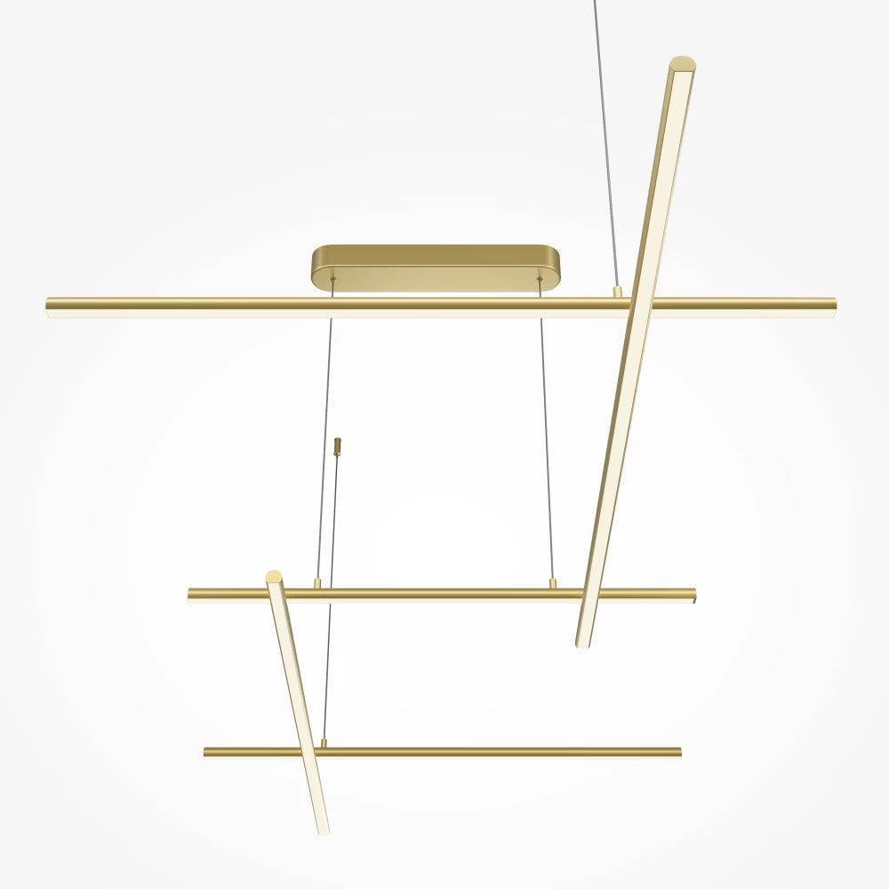 Lustra din Aluminiu Auriu si Silicon Alb H310xL172.4cm Radiance