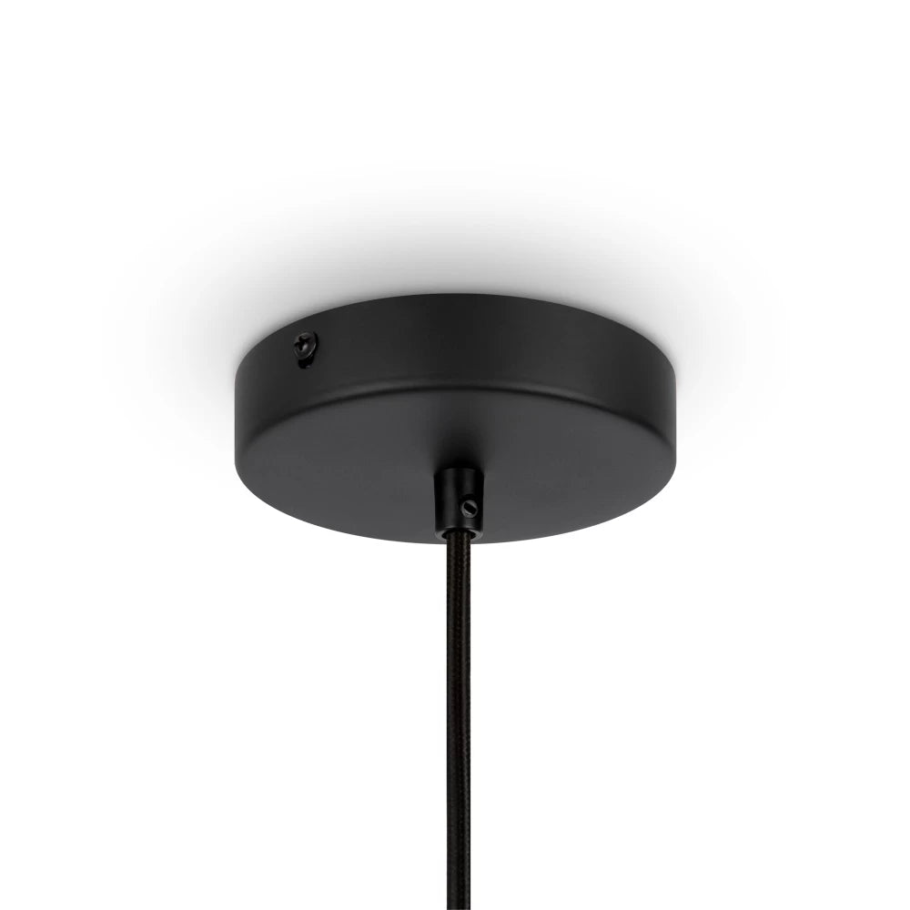 Pendul din Metal Negru si Lemn Bej H333.5xD20cm Roots