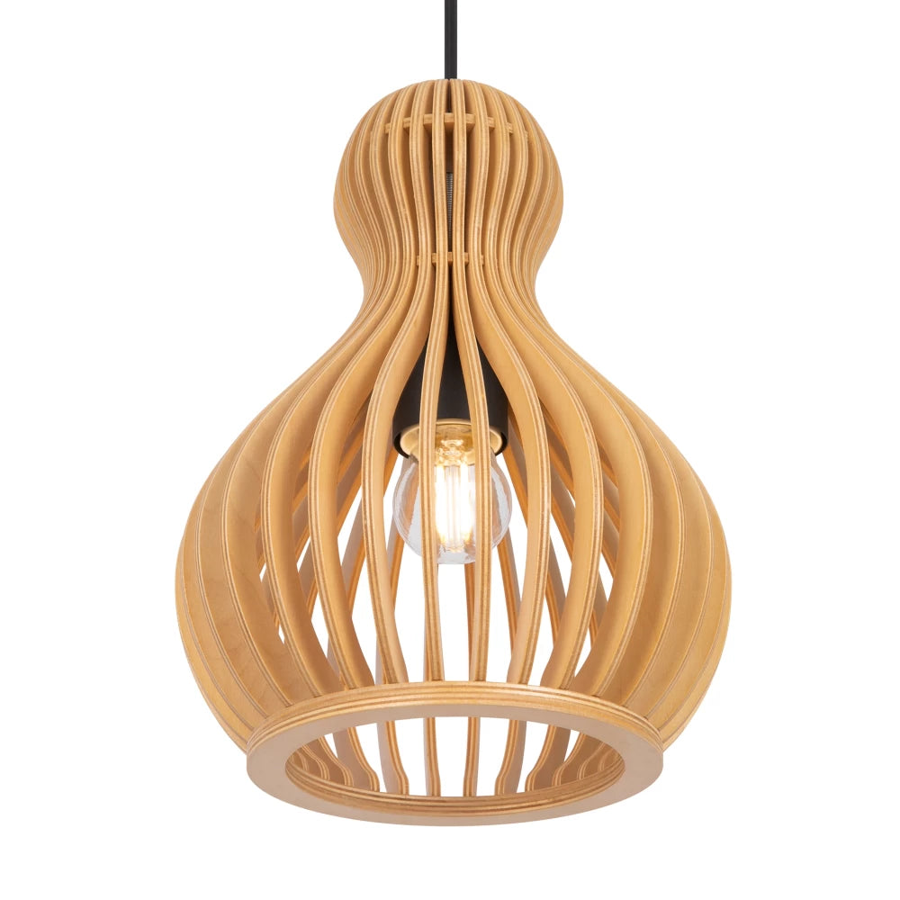 Pendul din Metal Negru si Lemn Bej H329.5xD20cm Roots