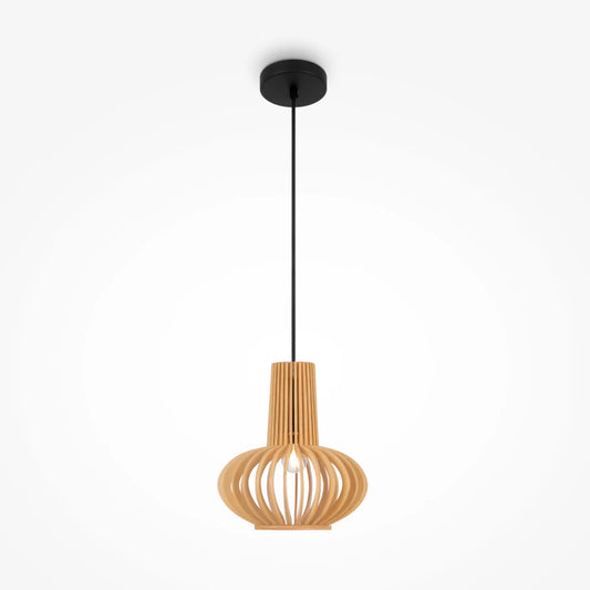 Pendul din Metal Negru si Lemn Bej H331.5xD25.5cm Roots