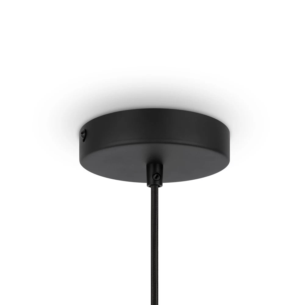 Pendul din Metal Negru si Lemn Bej H345.5xD43cm Roots