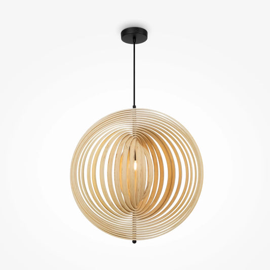 Pendul din Metal Negru si Lemn Bej H362.5xD60cm Roots