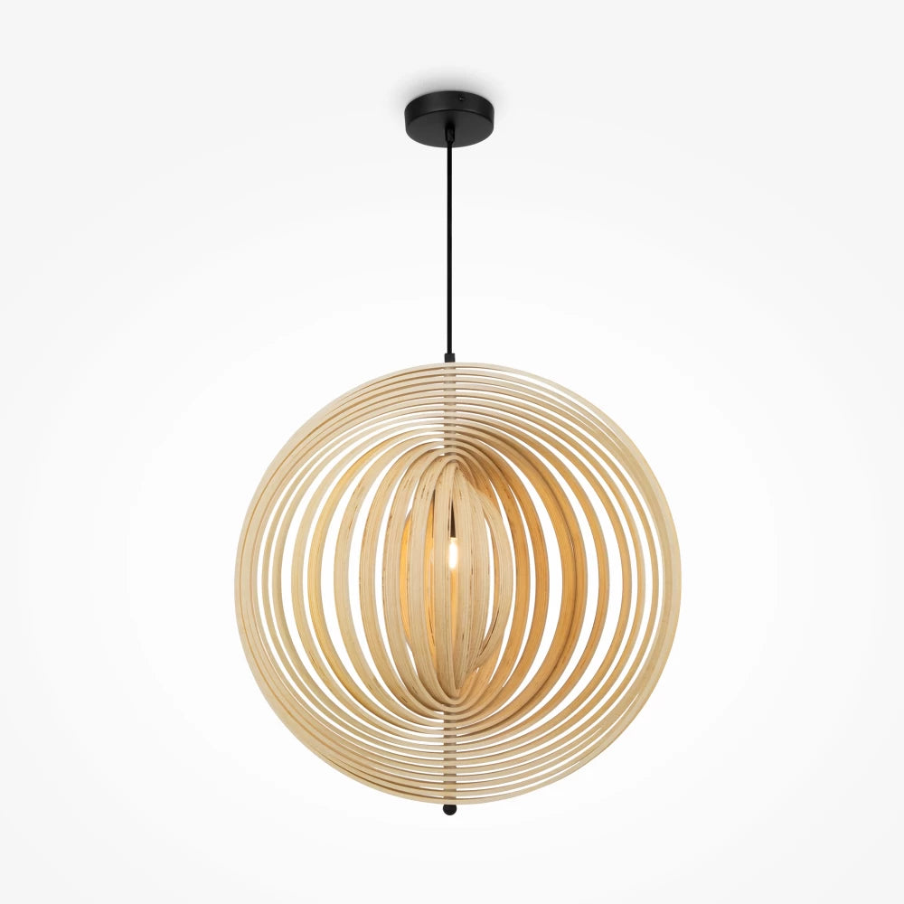 Pendul din Metal Negru si Lemn Bej H362.5xD60cm Roots