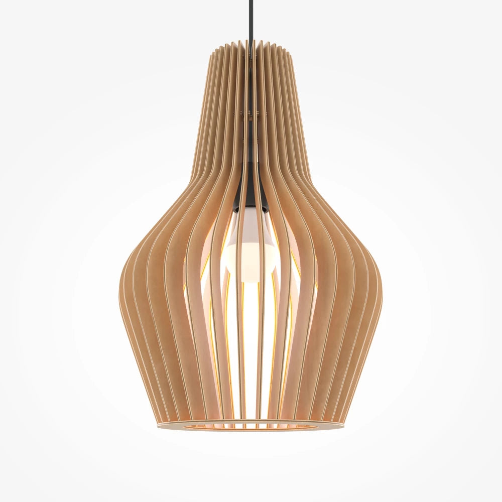 Pendul din Metal Negru si Lemn Bej H347.5xD30cm Roots