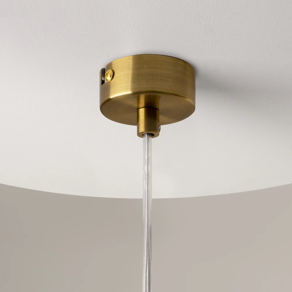 Pendul din Metal Alama si Sticla Transparent H362.5xD16cm Ros