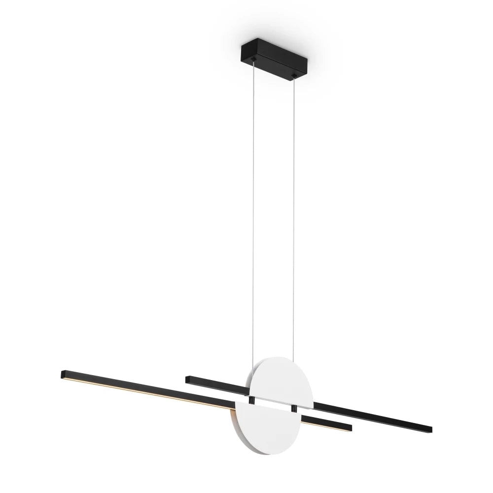 Lustra din Aluminiu Negru/Alb H204xL110cm Skyline