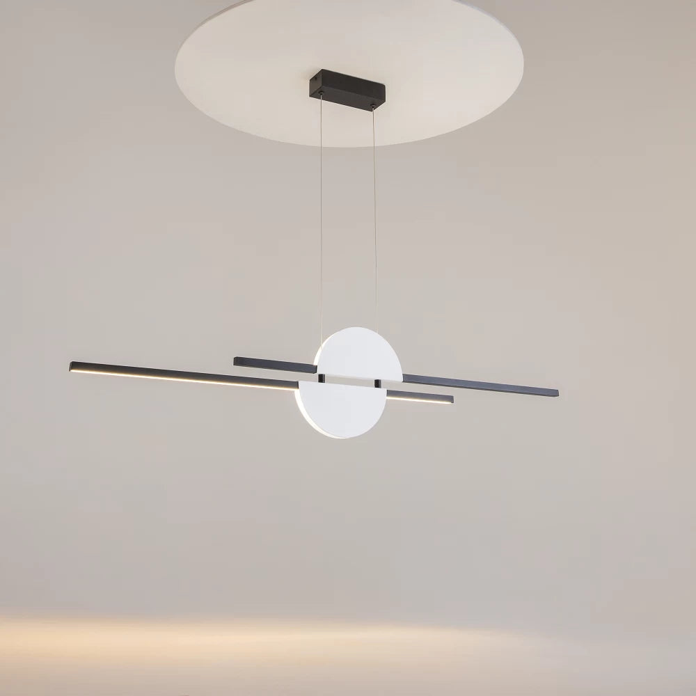 Lustra din Aluminiu Negru/Alb H204xL110cm Skyline