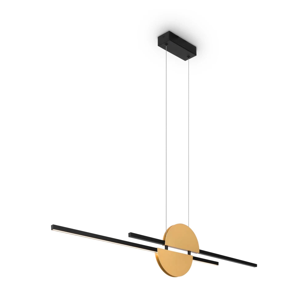Lustra din Aluminiu Negru/Alama H204xL110cm Skyline