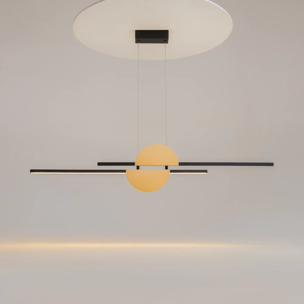 Lustra din Aluminiu Negru/Alama H204xL110cm Skyline