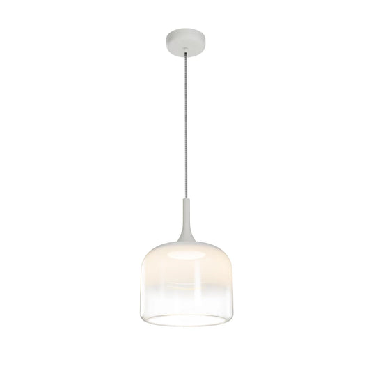 Pendul din Metal Alb si Sticla Alb H339.5xD26cm Spirito