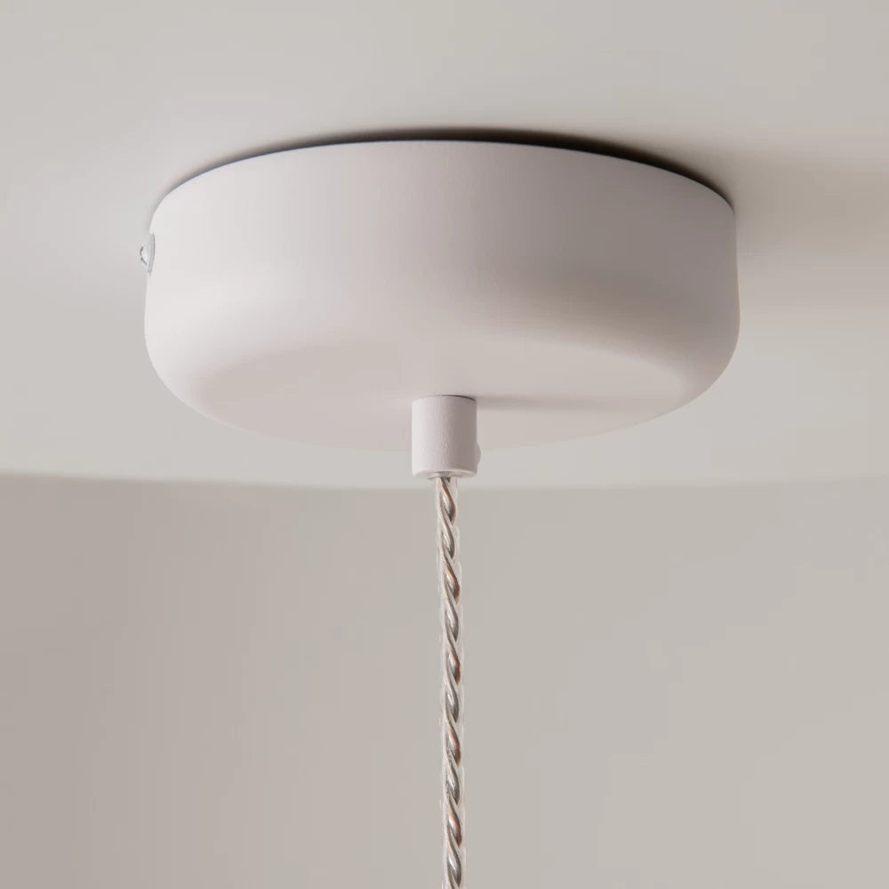 Pendul din Metal Alb si Sticla Alb H339.5xD26cm Spirito