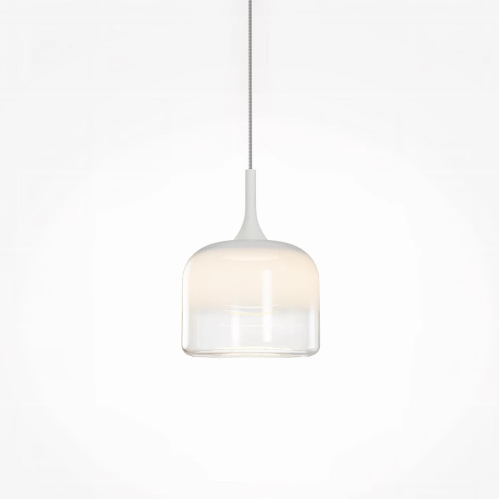 Pendul din Metal Alb si Sticla Alb H339.5xD26cm Spirito
