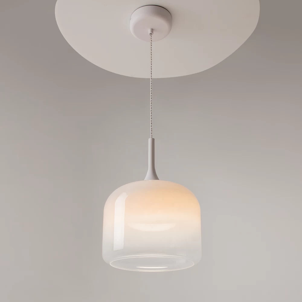 Pendul din Metal Alb si Sticla Alb H339.5xD26cm Spirito
