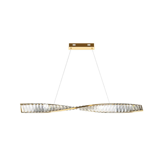 Lustra din Metal Alama si Cristal Transparent H311.1xL100cm Krone