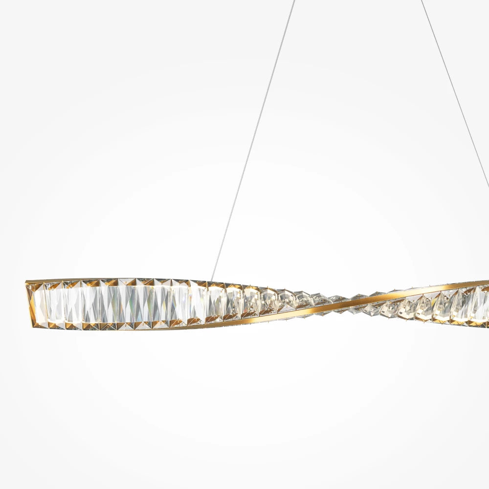 Lustra din Metal Alama si Cristal Transparent H311.1xL100cm Krone