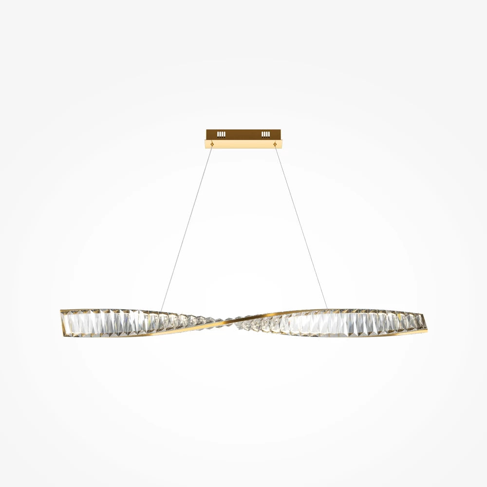 Lustra din Metal Alama si Cristal Transparent H311.1xL100cm Krone