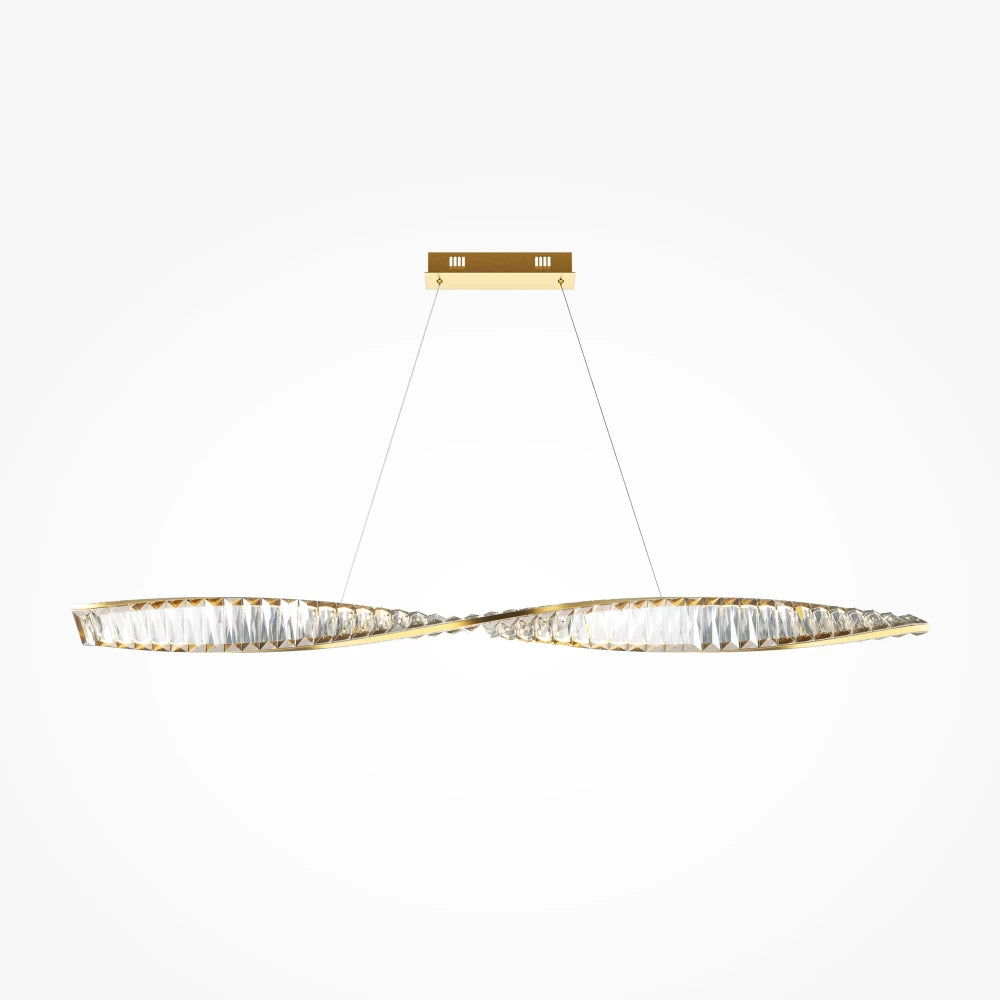 Lustra din Metal Alama si Cristal Transparent H311.1xL120cm Krone