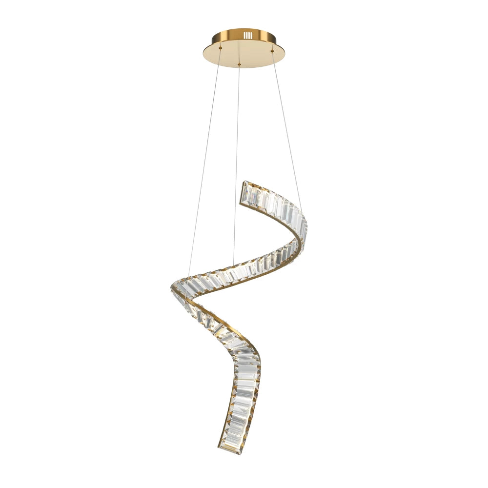 Candelabru din Metal Alama si Cristal Transparent H374xD45cm Krone