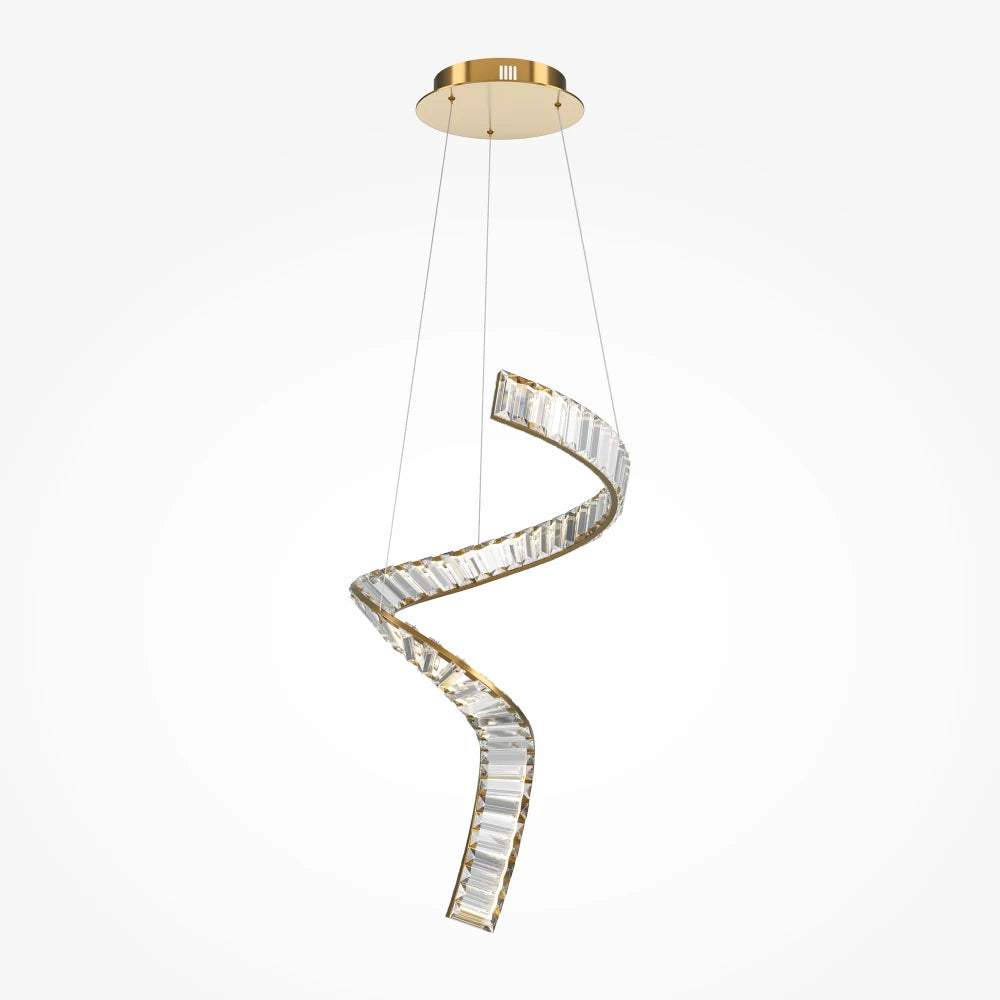 Candelabru din Metal Alama si Cristal Transparent H374xD45cm Krone