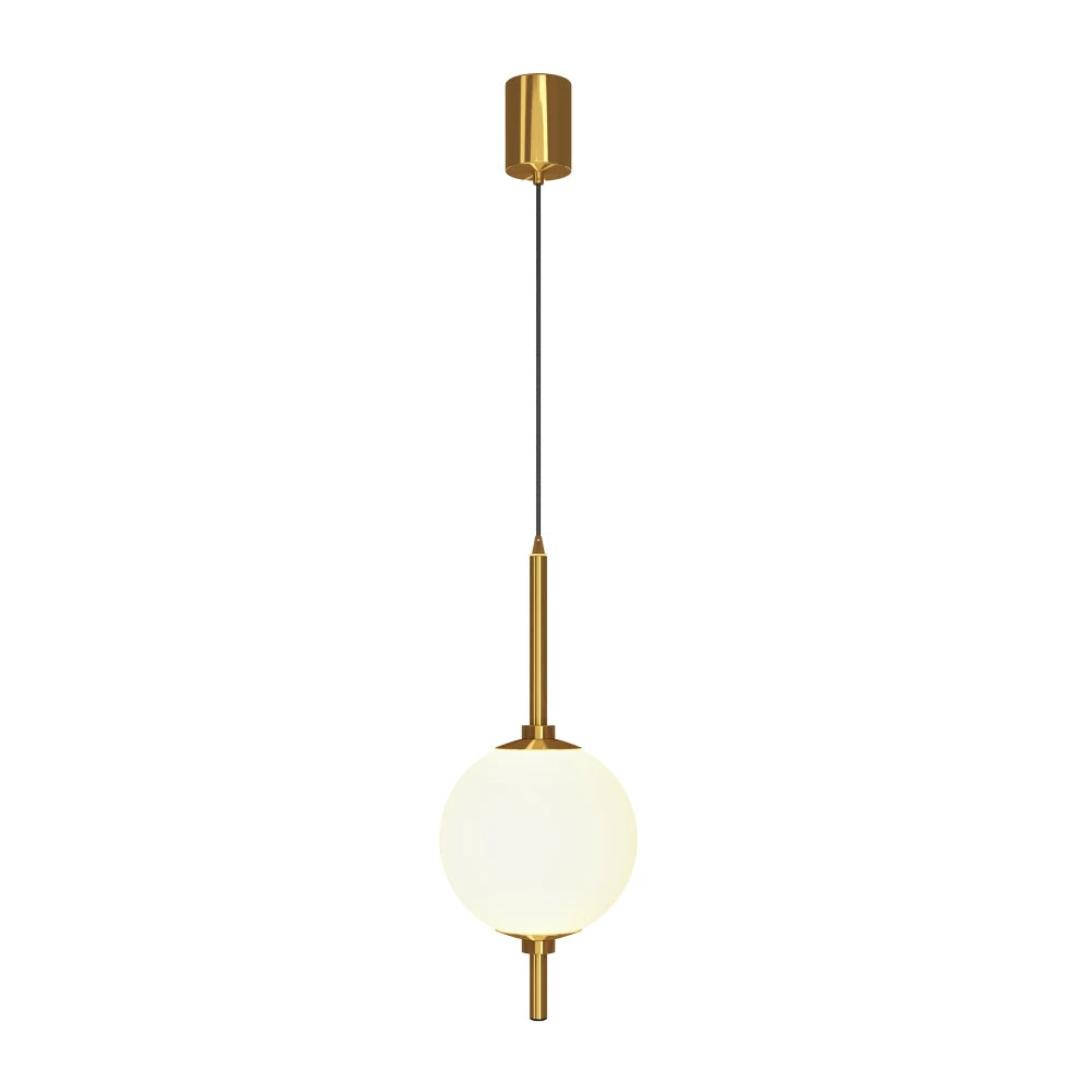 Pendul din Metal Alama si Sticla Alb H351xL18cm The Sixth Sense