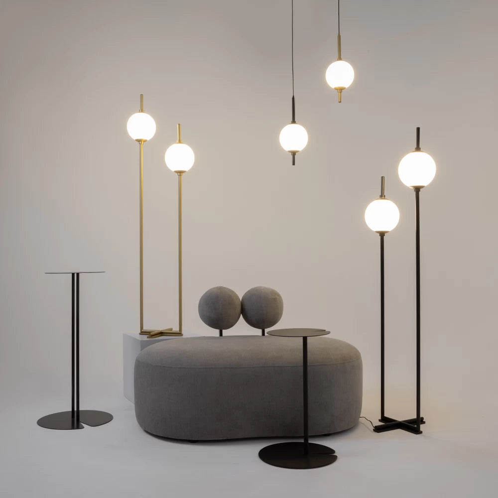 Pendul din Metal Alama si Sticla Alb H351xL18cm The Sixth Sense