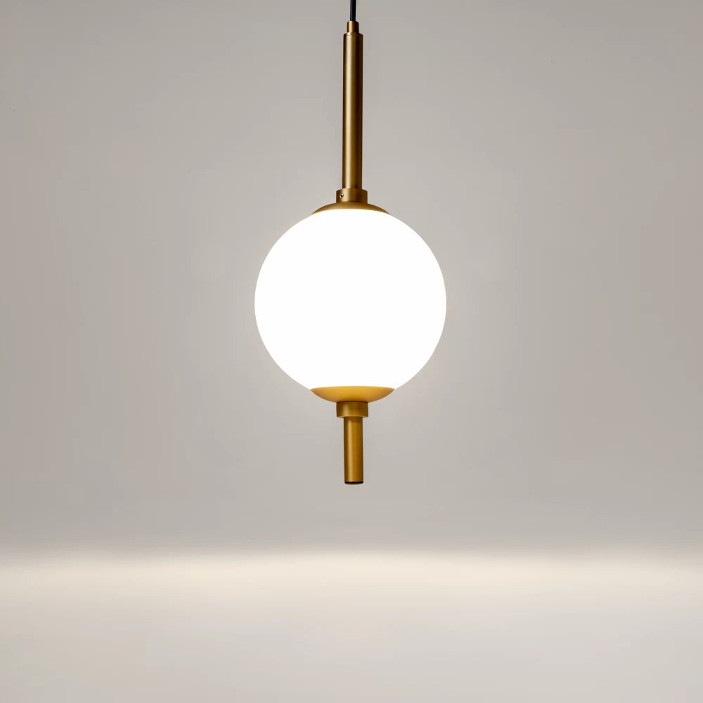 Pendul din Metal Alama si Sticla Alb H351xL18cm The Sixth Sense