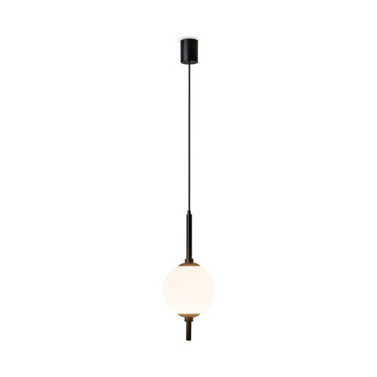 Pendul din Metal Negru si Sticla Alb H351xD18cm The Sixth Sense