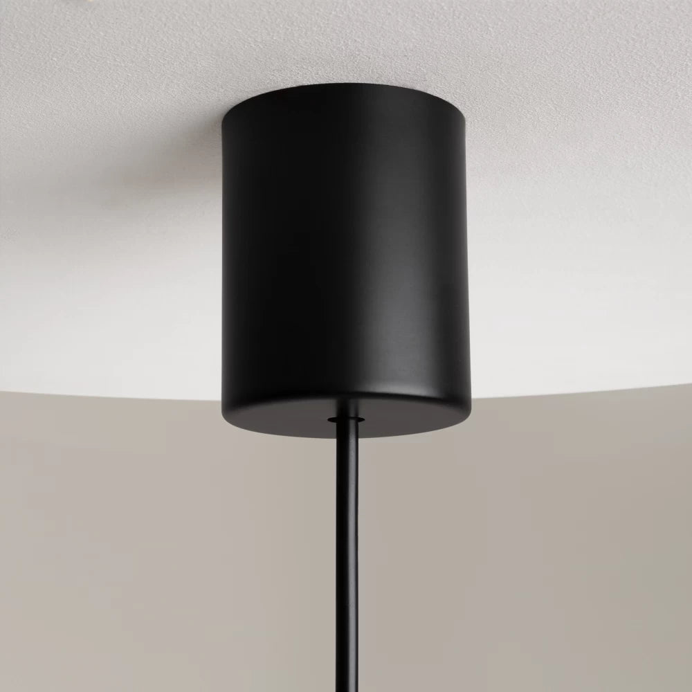 Pendul din Metal Negru si Sticla Alb H351xD18cm The Sixth Sense