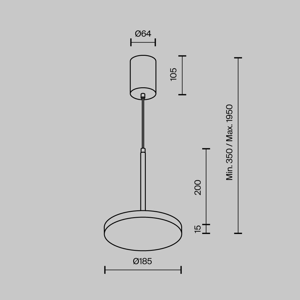 Pendul din Aluminiu Alb H21.5xD18.5cm Plato