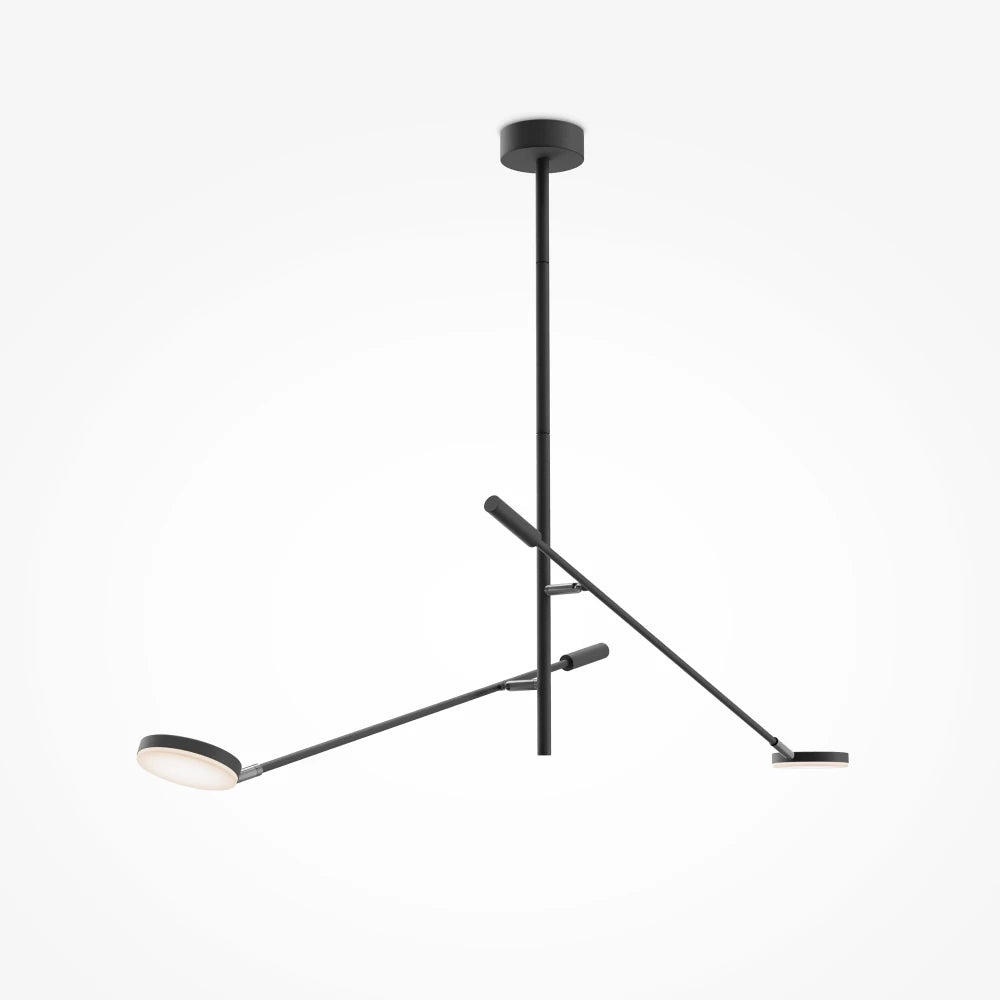 Plafoniera din Metal Negru H100.4xL122.5cm Fad