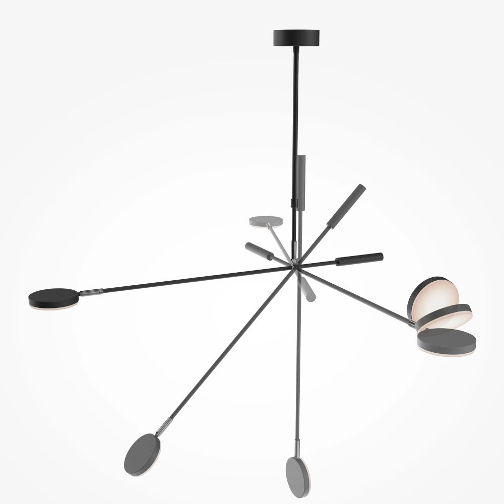 Plafoniera din Metal Negru H98.9xL88.4cm Fad