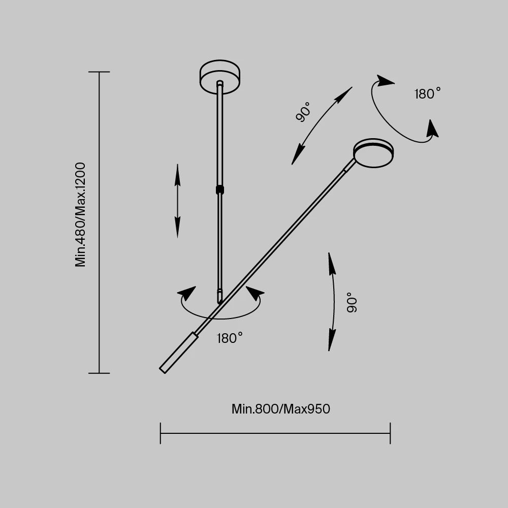 Plafoniera din Metal Negru H98.9xL88.4cm Fad