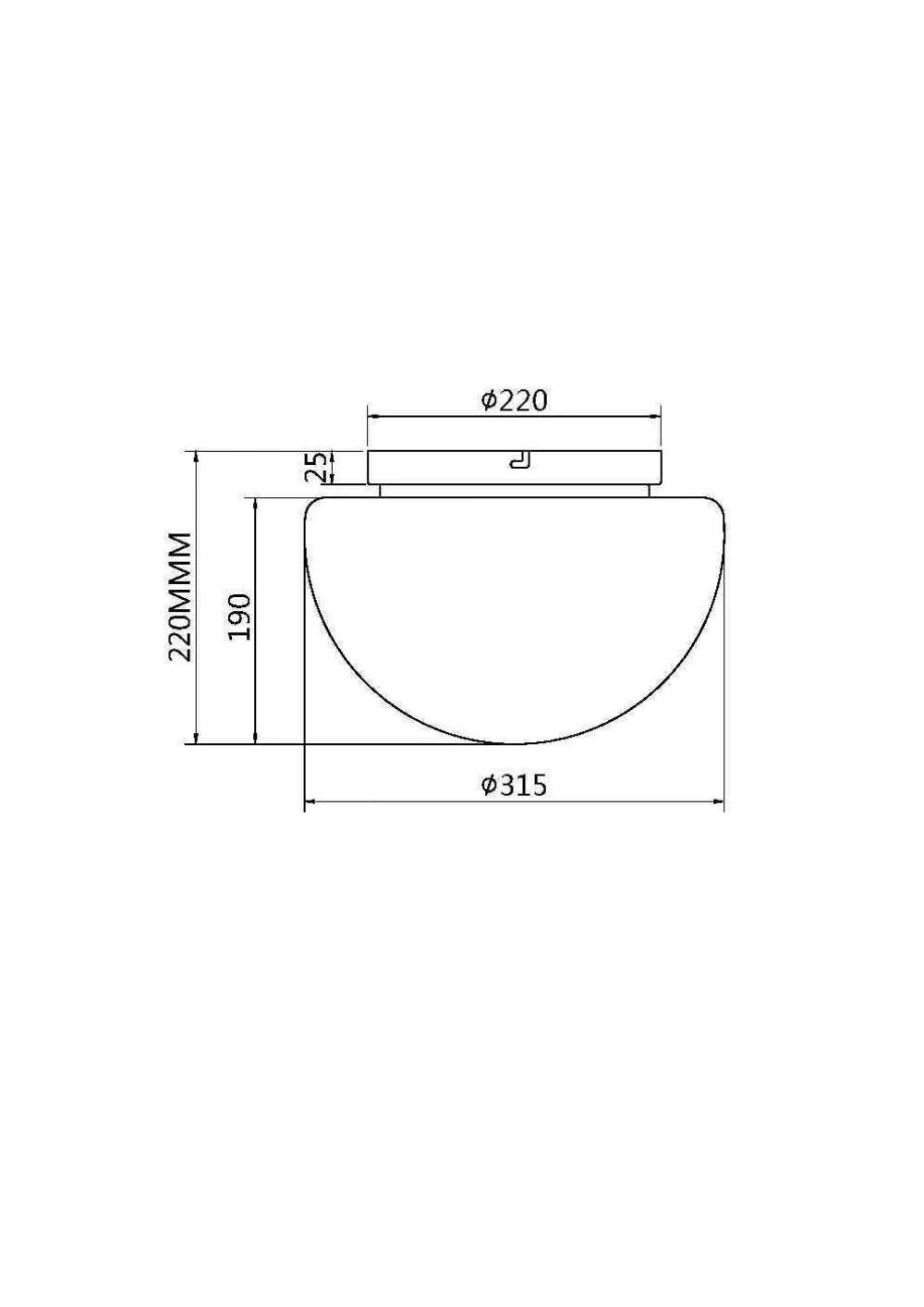 Plafoniera din Metal Negru si Sticla Fumuriu H22xD31.5cm Glassy