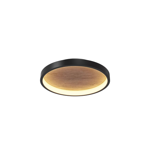 Plafoniera din Metal Negru si Piatra Negru H7xD40.5cm Orign