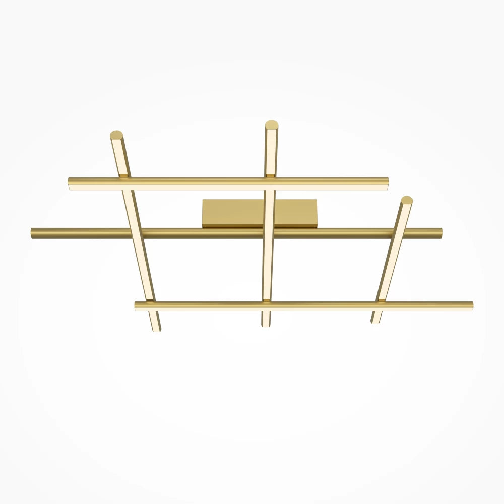 Plafoniera din Aluminiu Auriu si Silicon Alb H13xL85cm Radiance