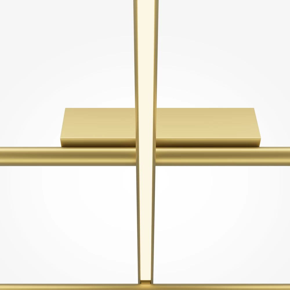 Plafoniera din Aluminiu Auriu si Silicon Alb H13xL85cm Radiance