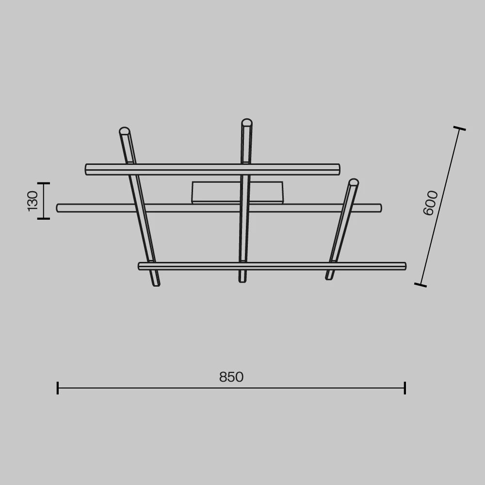Plafoniera din Aluminiu Auriu si Silicon Alb H13xL85cm Radiance