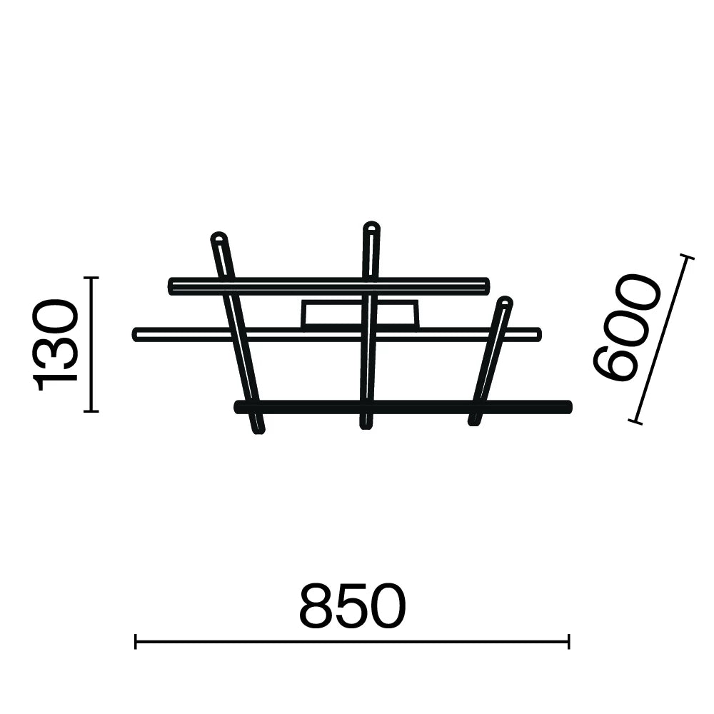 Plafoniera din Aluminiu Auriu si Silicon Alb H13xL85cm Radiance