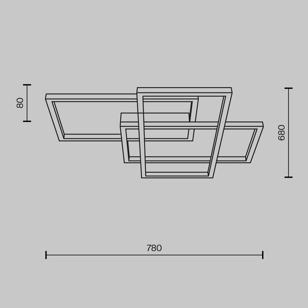 Plafoniera din Aluminiu Auriu si Acrilic Alb H8xL67cm Rida