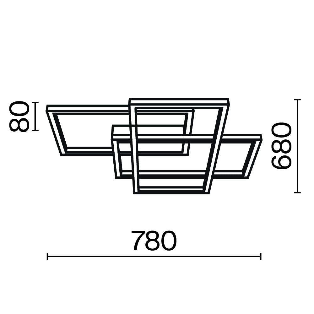 Plafoniera din Aluminiu Auriu si Acrilic Alb H8xL67cm Rida