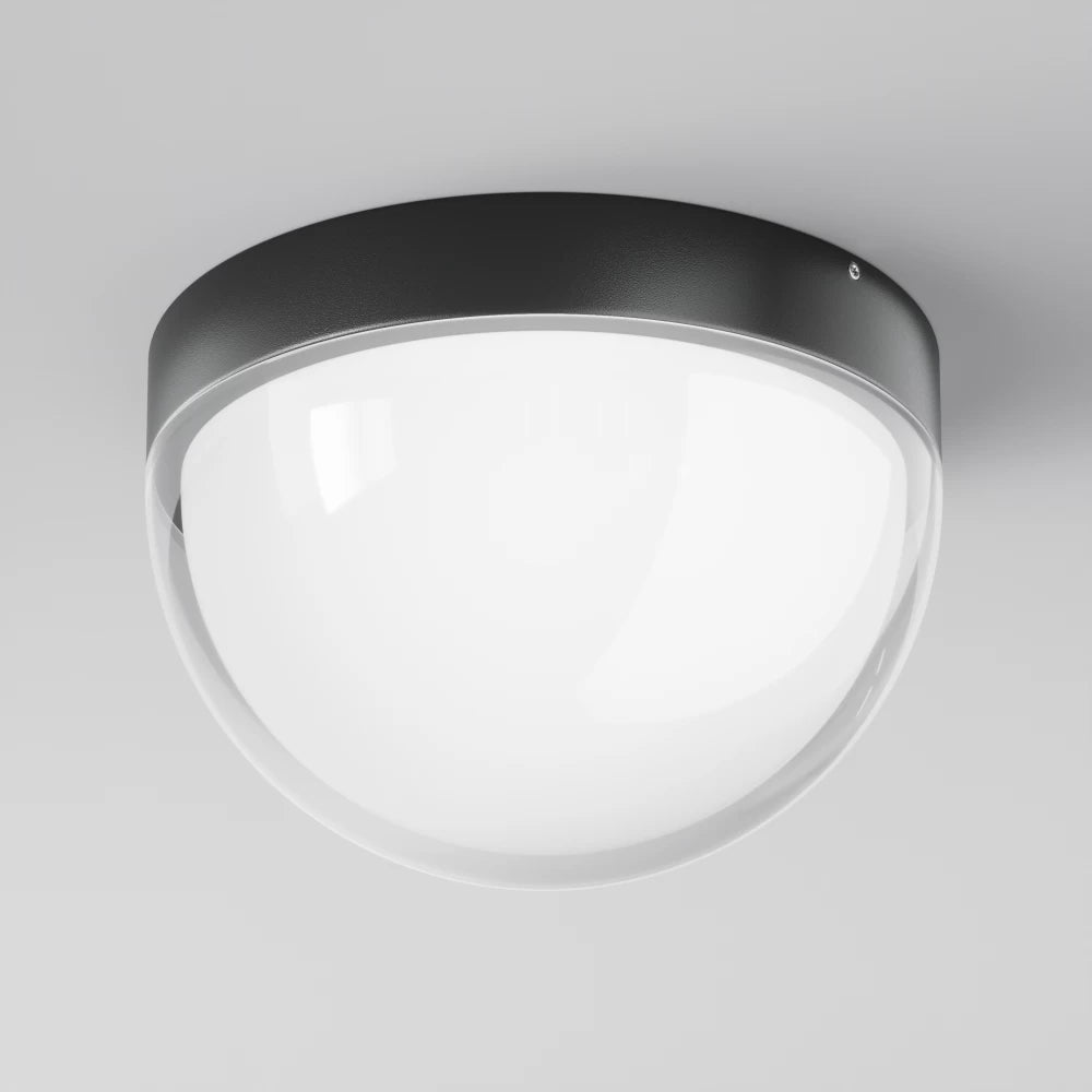 Plafoniera din Aluminiu/Plastic Gri grafit H12.2xD18cm Mon