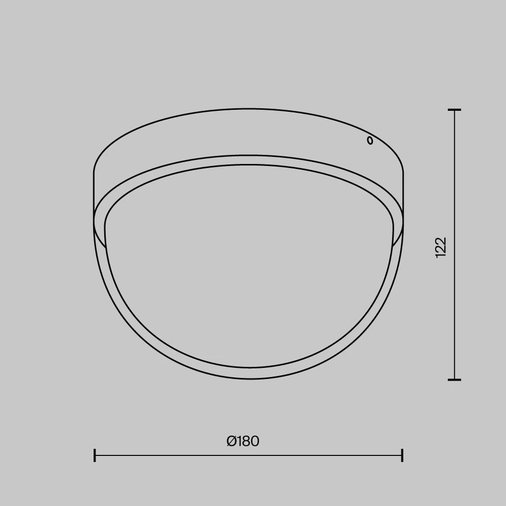 Plafoniera din Aluminiu/Plastic Gri grafit H12.2xD18cm Mon